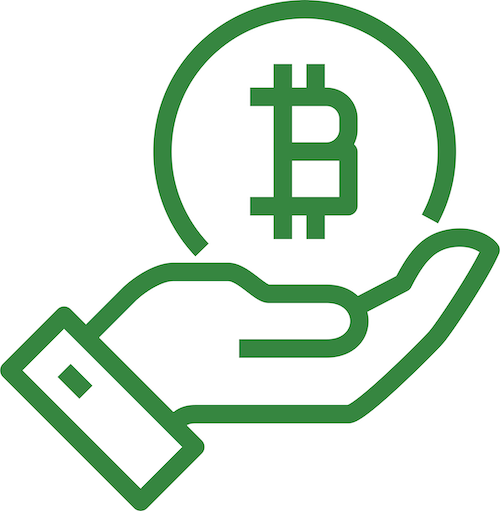 Bitcoin in hand